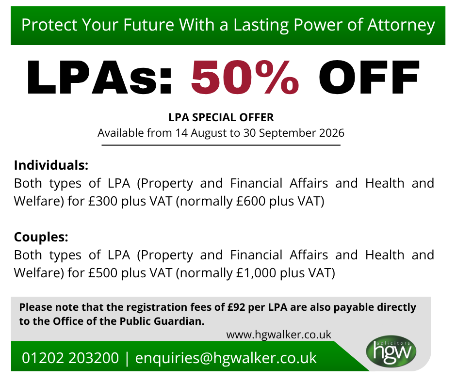 LPA 50% off in Dorset